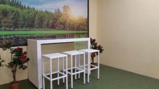 Барная плетеная мебель "Barista" white| Rotang-Furniture.ru