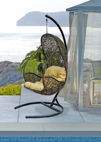 Фото-Подвесное плетеное кресло "Flyhang"