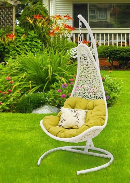 Фото-Подвесное плетеное кресло "Wind" white