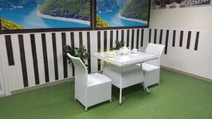 Фото-Комплект мебели из ротанга Rose 2 white