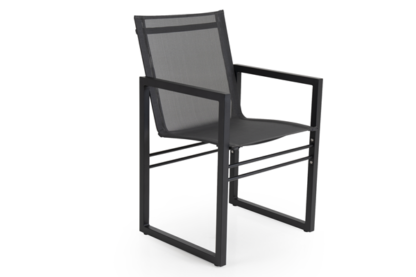 Кресло садовое алюминиевое Vevi black