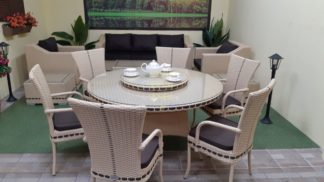 Плетеная мебель "Era" dining beige | Rotang-Furniture.ru