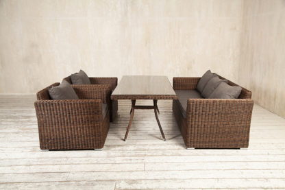 Плетеная мебель "Arvada" lounge + dining brown | Rotang-Furniture