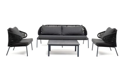 Милан мебель из роупа лаунж-зона 5 мест цвет темный серый