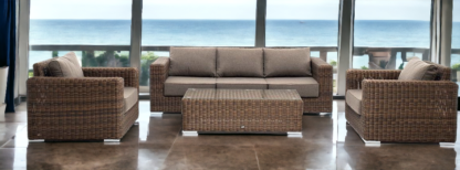 Aria Мебель ротанговая диван и кресла, цвет коричневый
